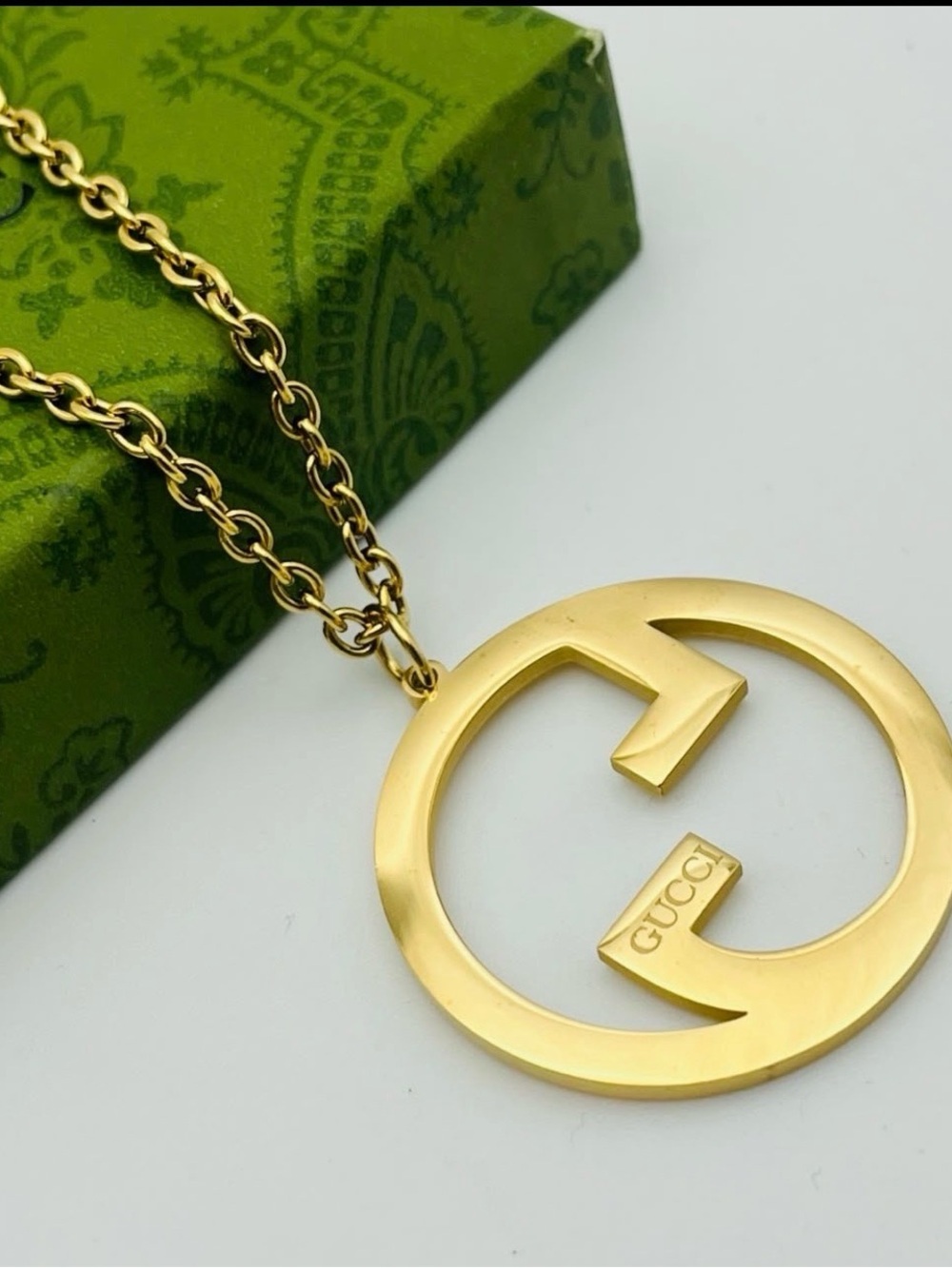 Gold Double G Pendant Necklace - Women's Jewelry